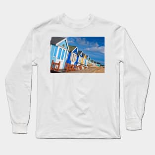 Hengistbury Head Beach Huts Bournemouth Dorset Long Sleeve T-Shirt